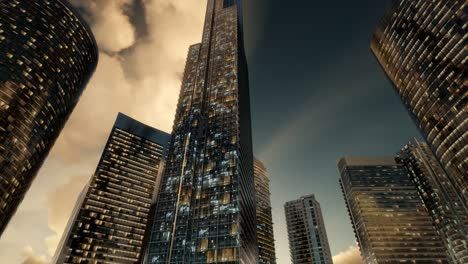 skyscrapers or modern buildings in the city