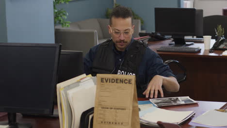 Desk-duty-police-officer-african-american-man