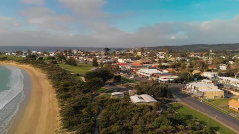 drone shot of a beautiful sea beach