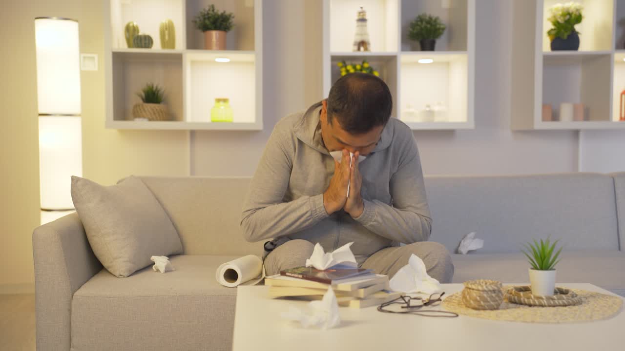 la secreción nasal.