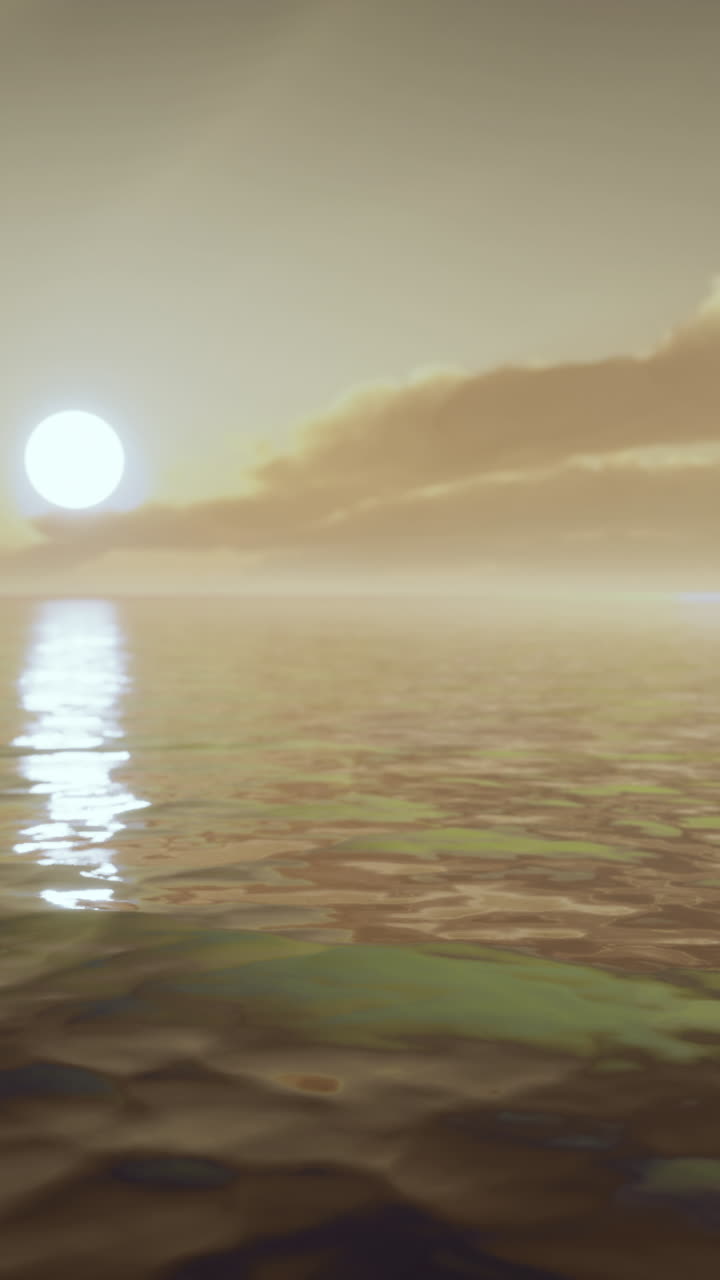 Sunset over a calm sea