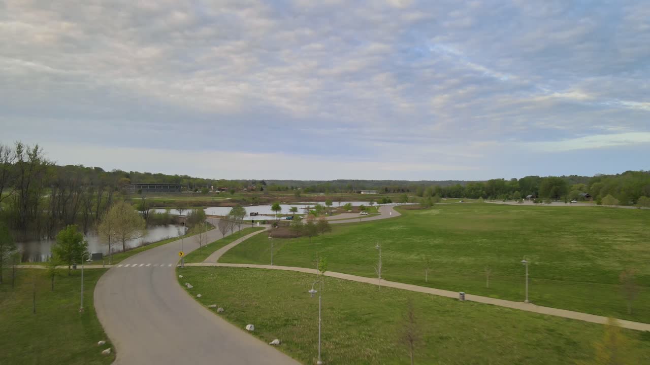 아름다운 자유 공원의 공중 비행