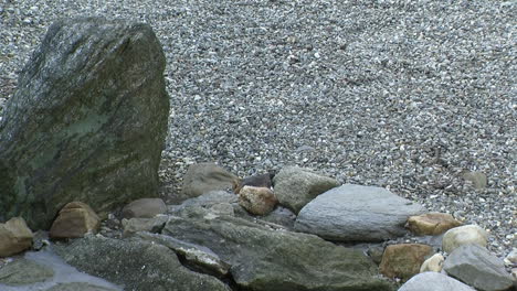 gravel and rock feature of a japanese karesansui garden