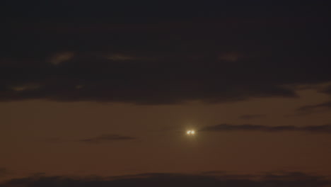 airplane flying at night