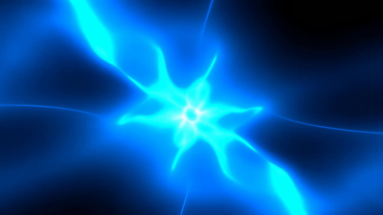 Loop continuo pulsante di energia luminosa blu futuristica