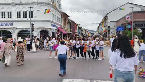 lgbtq+ pride parade in a thai city