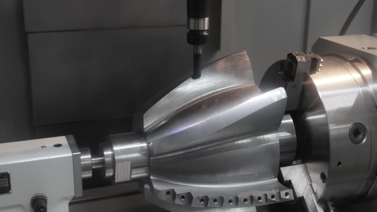 máquina de fresado cnc para metalurgia. corte de metal tecnología de procesamiento moderna.