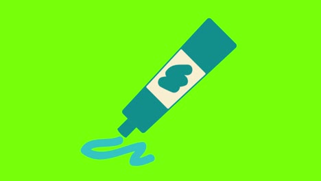 animación de un dibujo de marcador azul en un fondo de pantalla verde