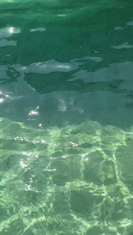 underwater view of sunlit water