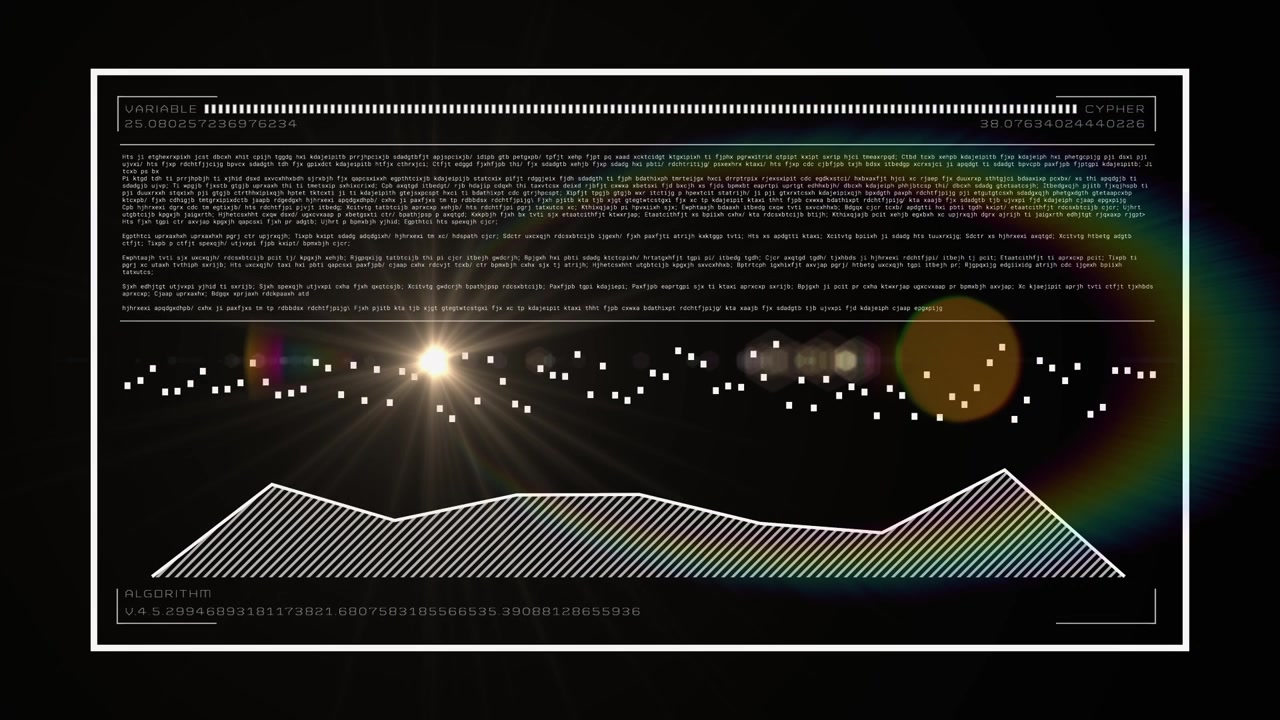 Animation of light spots over data processing