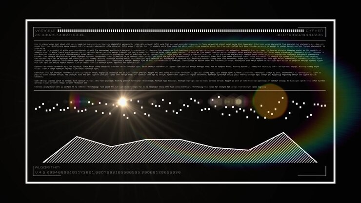 Animation of light spots over data processing