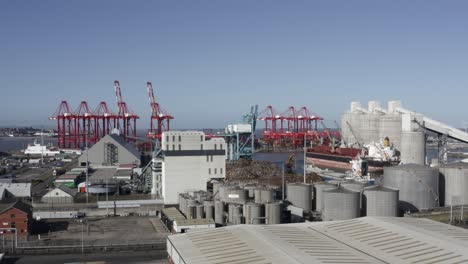 drone shot pulling up from liverpool port 02