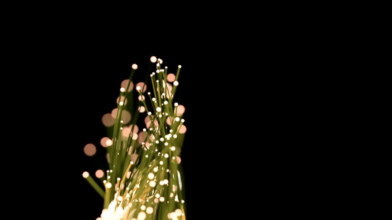 프레임을 가로질러 흐르는 광섬유 케이블.