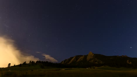 colorado night star timelapse over the flatirons