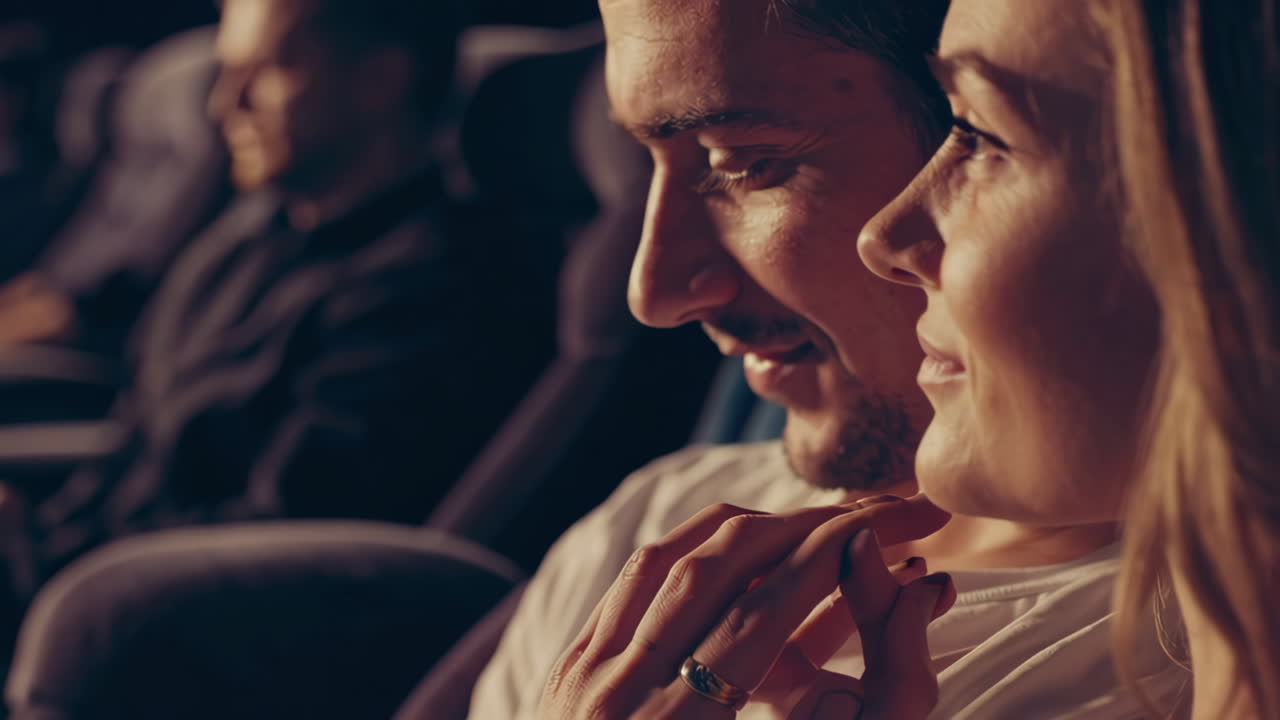 영화 를 즐기는 부부