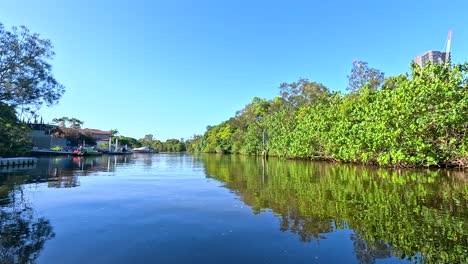 scenic boat ride through lush river canals