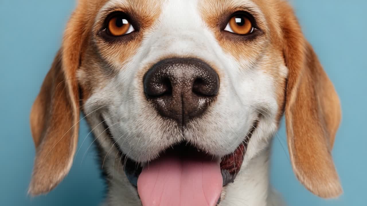 Un beagle felice: catturare le espressioni gioiose di un cane giocherellone in due diverse inquadrature, mettendo in mostra il suo spirito giocoso e il suo fascino unico