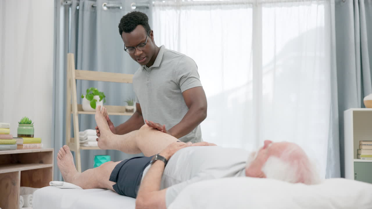 Physiotherapy, stretching legs