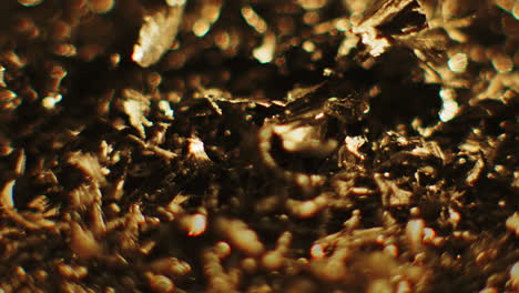 golden color metal erratic movement