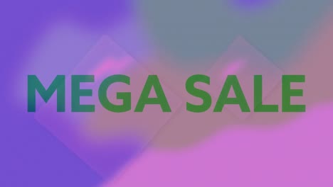 Animation-of-text-mega-sale-on-colourful-background