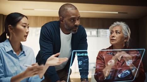 diverse team discussing data visualization