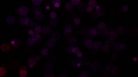 video de fondo con efecto bokeh - brillos rosados vuelan sobre fondo oscuro, animación de bucle sin costuras - animación 4k 60fps uhd 3d