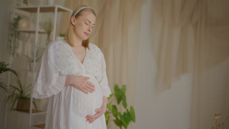 pregnant woman gently swaying
