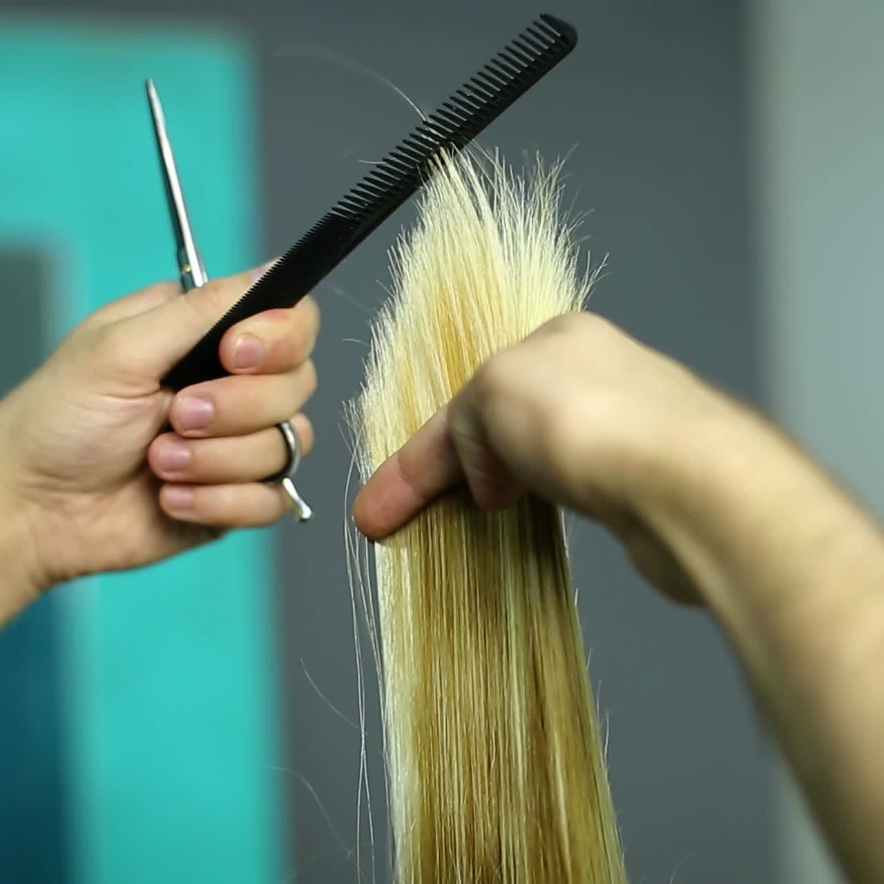 Process of cutting hair