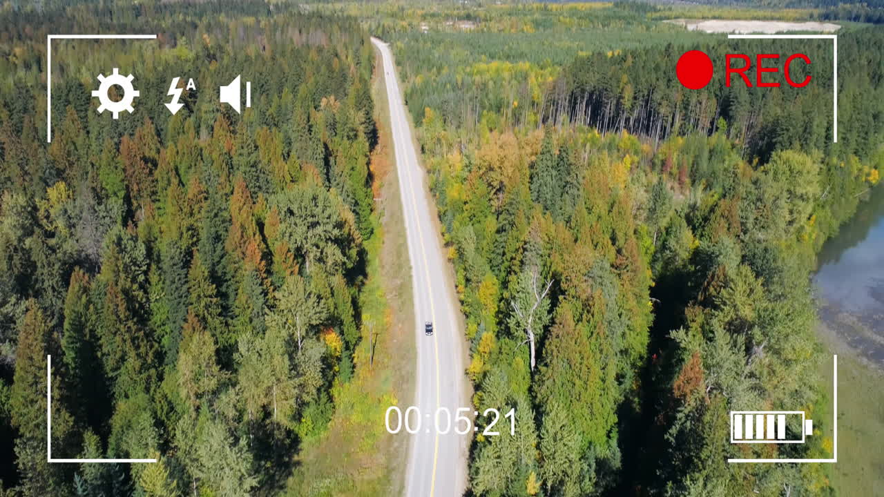 디지털 카메라 4k로 시골의 교통을 촬영