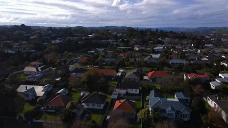 aerial shot of new zealand suburb town houses