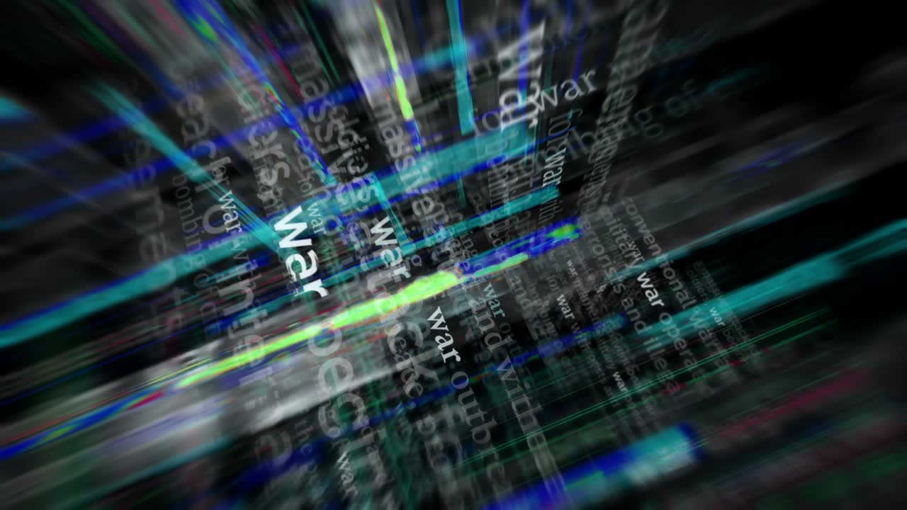 Headline news titles media with war seamless looped