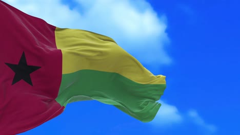 el bucle sin costuras de la bandera de guinea-bissau.