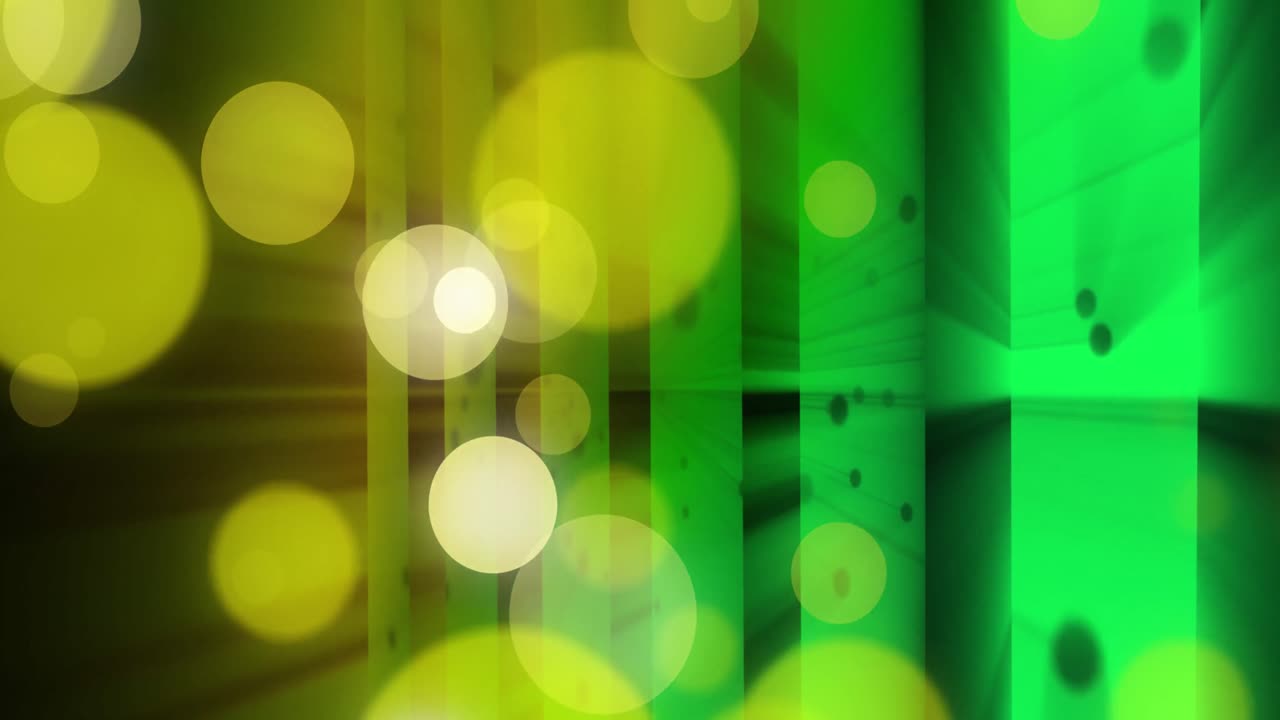 animación de formas y puntos en movimiento sobre fondo negro