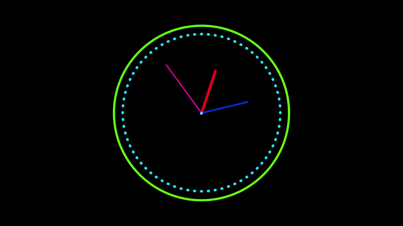 Time clock isolated icon for watch design. Clock icon in flat style, timer on black background. Business watch.
