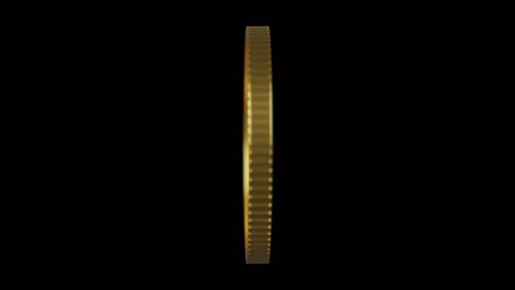 3d rendering gold bitcoin spin with skull crossbones icon, cryptocurrency investment technology digital money risk concept on white background seamless looping animation 4k, luma matte alpha channel
