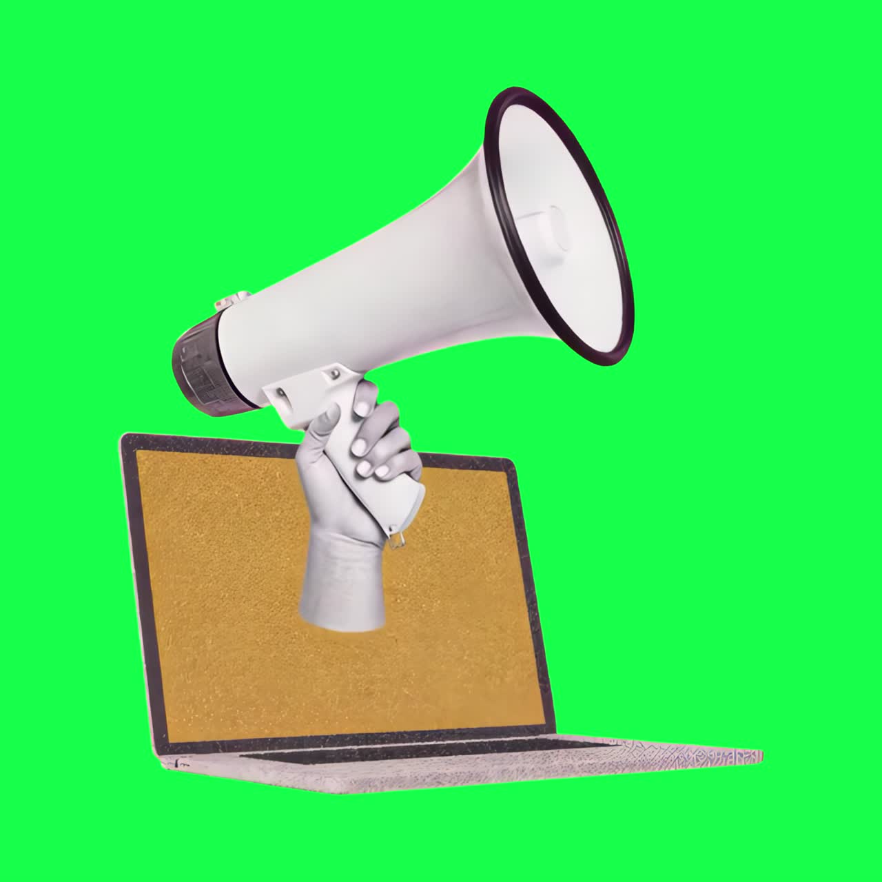 Comunicazione digitale tramite video 4K con tecnologia trasparente, green screen