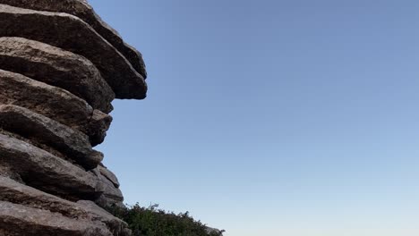 natural stone monument in the torcal de antequera in malaga, called el tornillo