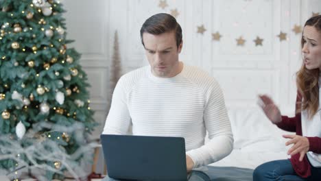 Handsome-business-man-keeping-calm-at-remote-workplace.