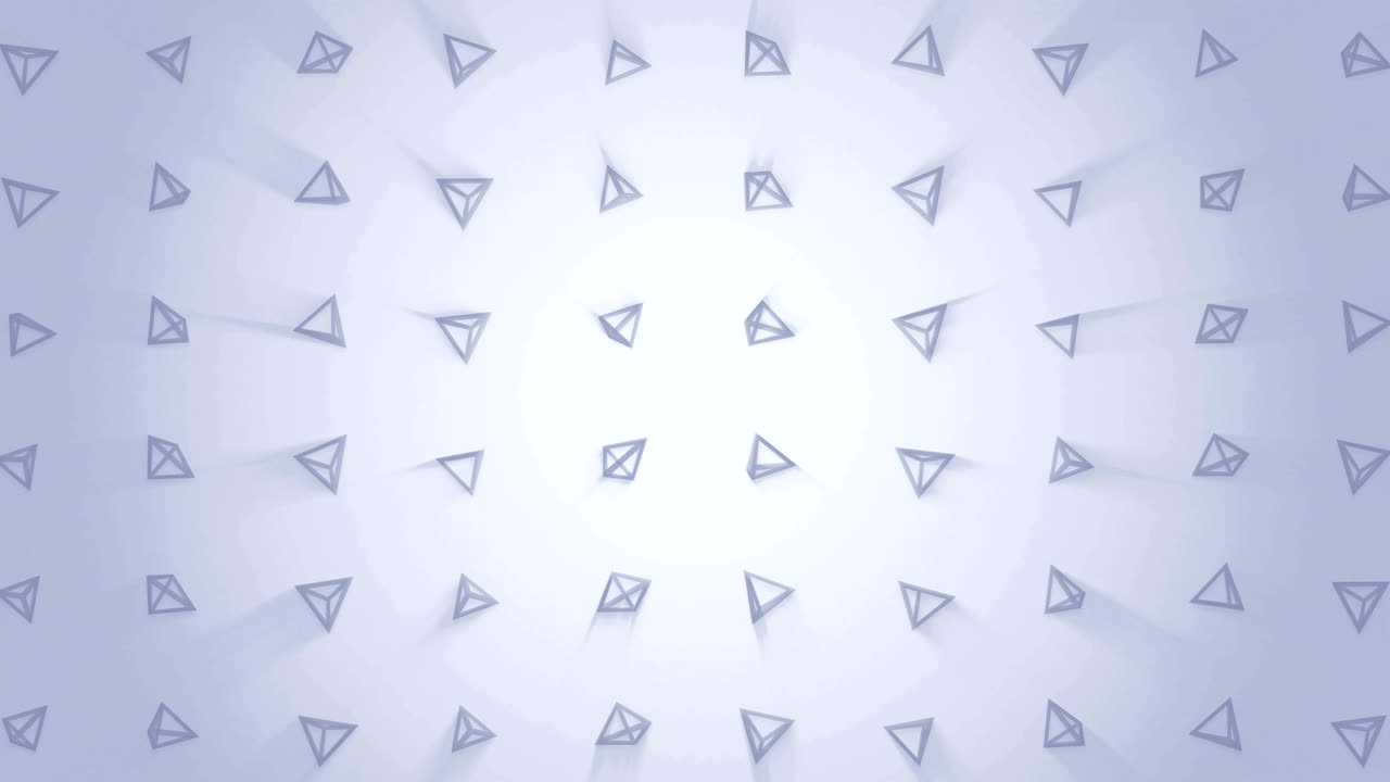 patrón de pirámide geométrica. baile de pirámides. animación de bucle de símbolo de negocio. diseño de red de negocios.