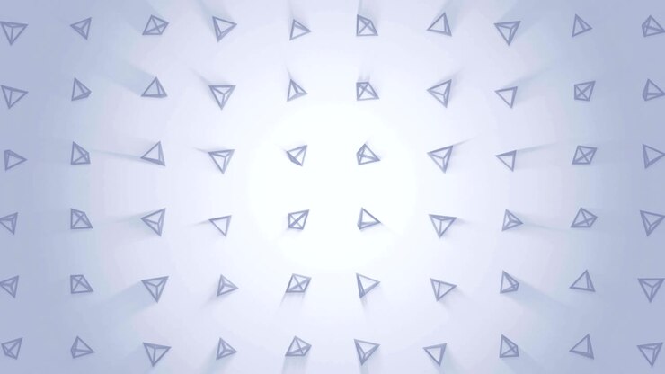 Geometric pyramid pattern. Pyramid dancing. Business symbol loop animation. Business network design.