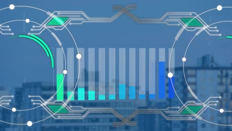 Animation-of-scope-scanning-and-data-processing-over-cityscape