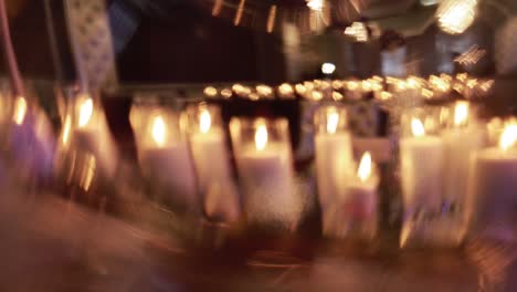 candle lights at an event reception