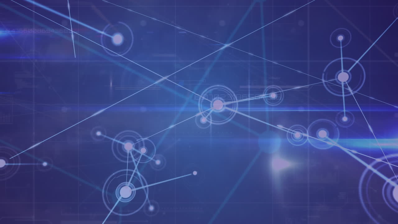 animación de la red de conexiones y procesamiento de datos sobre la red