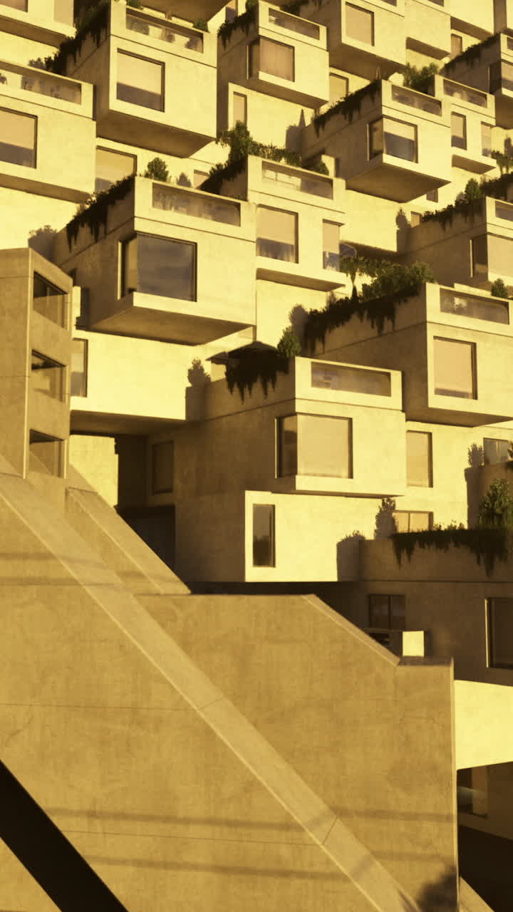 Unique architectural design showcases modern living in an urban landscape