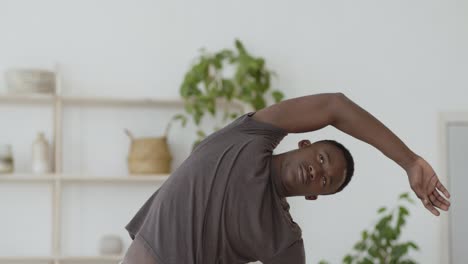 man stretching