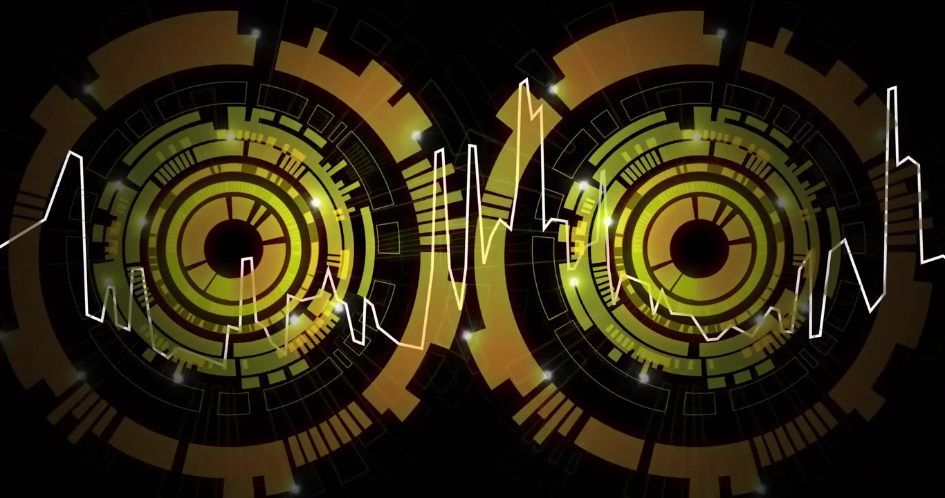 Animation of digital data processing over scopes scanning