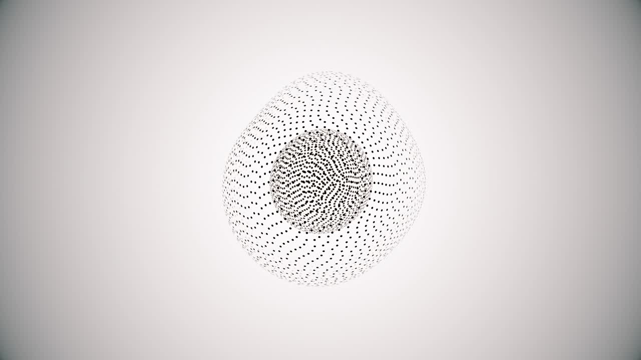 metamorphose of amorphous sphere from dots and lines
