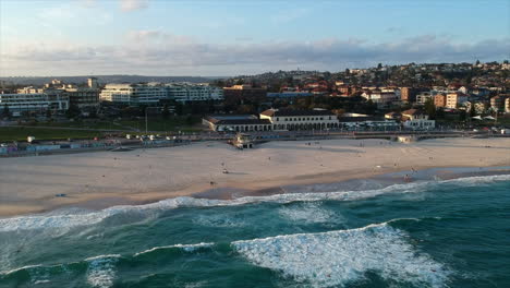 Surfers-and-bodysurfers-from-the-air-Sydney-Bondi-Beach-4k-drone