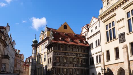 casa al minuto next to the prague astronomical clock, czech republic