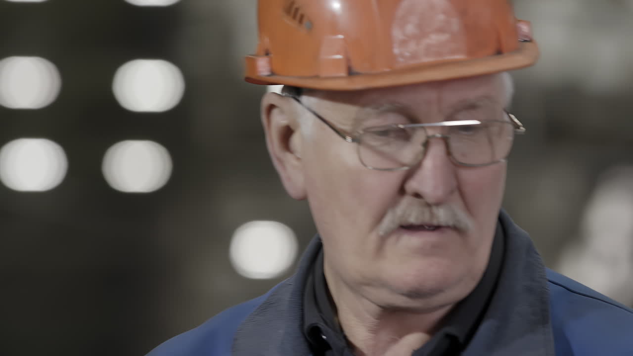 trabajador senior de la construcción